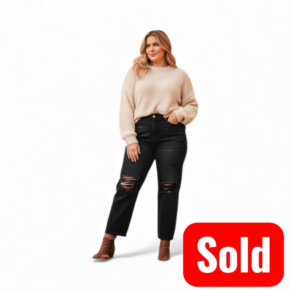 SOLD* Blakely Black Distressed Jeans